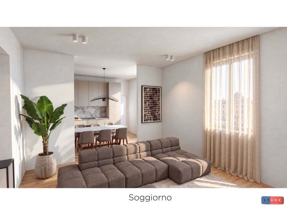 appartamento ampio e luminoso con 3 camera in vendita a Livorno Piazza della Vittoria Magenta completamente ristrutturato