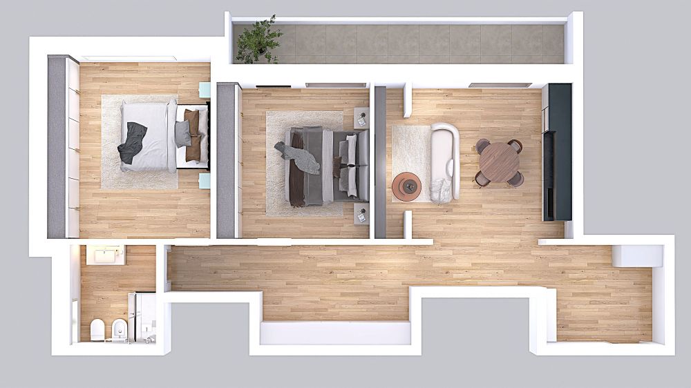 Appartamento trilocale con balcone completamente ristrutturato a nuovo in vendita a Livorno zona Fabbricotti