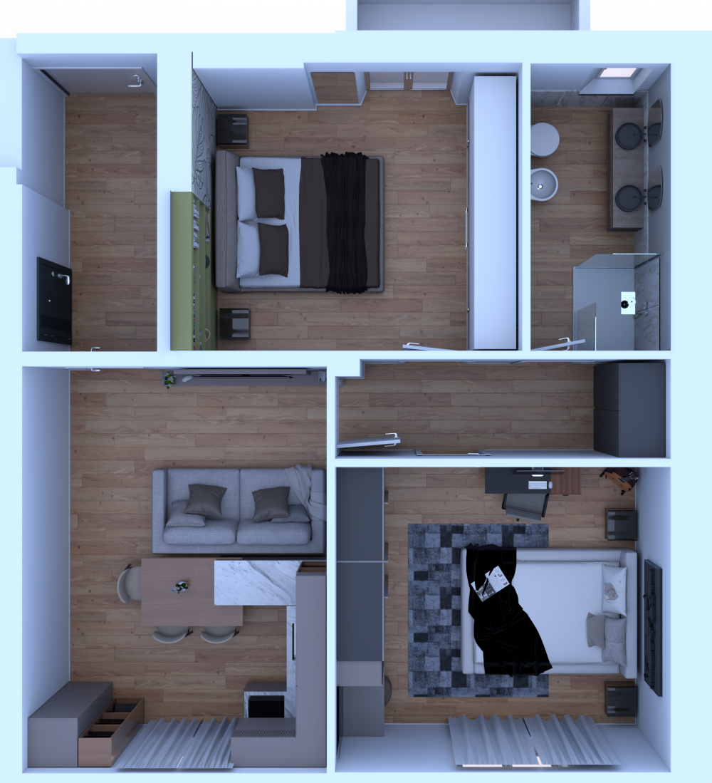 appartamento trilocale completamente ristrutturato a nuovo in vendita a Livorno zona Porto